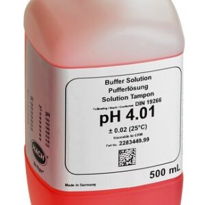 Dung dịch đệm, pH 4,01, Màu đỏ có mã màu, 500 mL